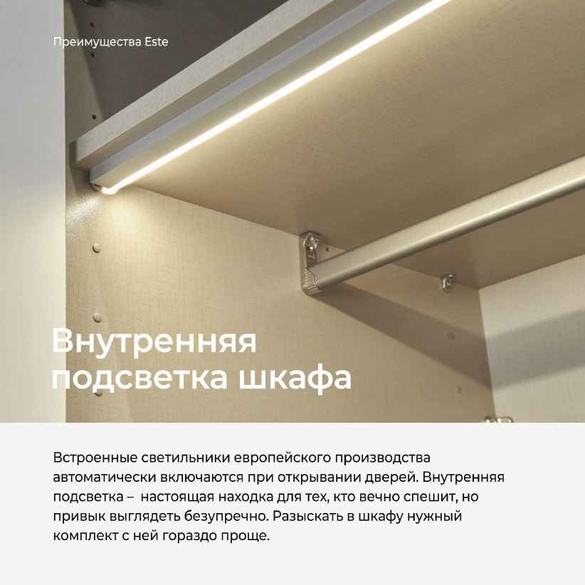 Двухдверный шкаф с зеркалом ESTE ST623.3
