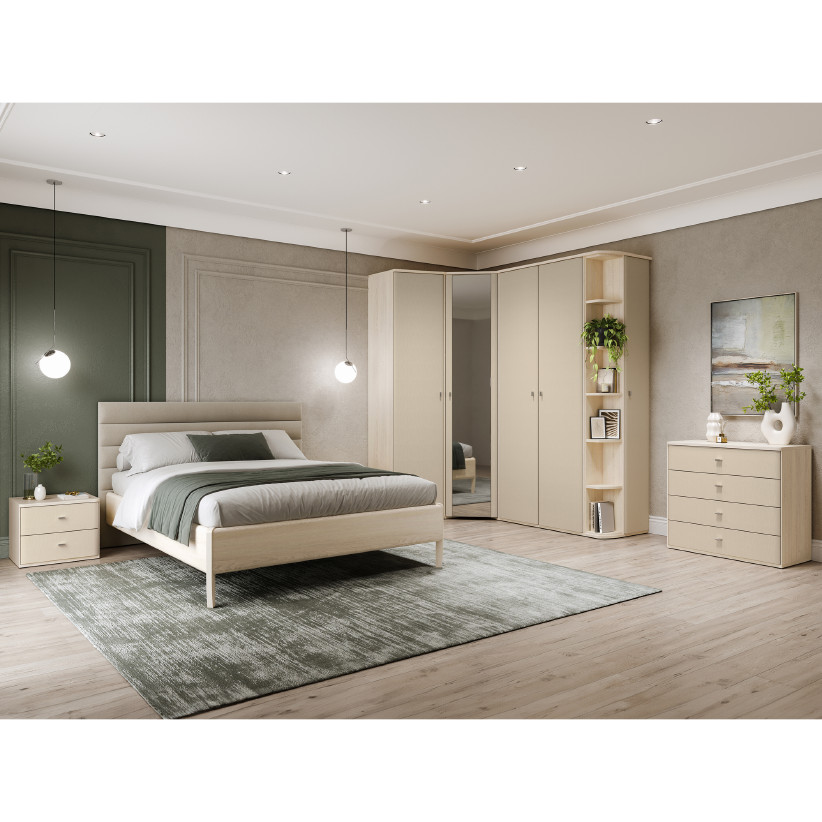 Шкаф угловой с зеркалом ELEGANTE LE6482.2