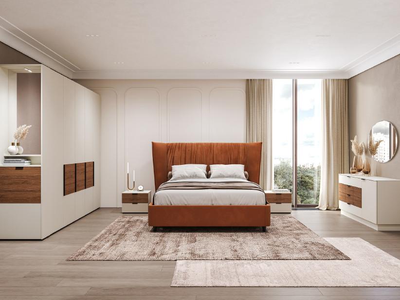 Двуспальная кровать с подъемным механизмом PLISSE NK183.22