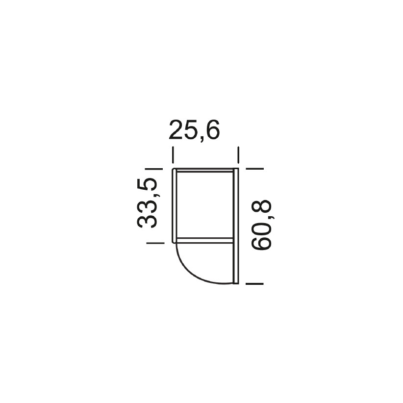 Завершающий шкаф ELEGANTE LE5474.1