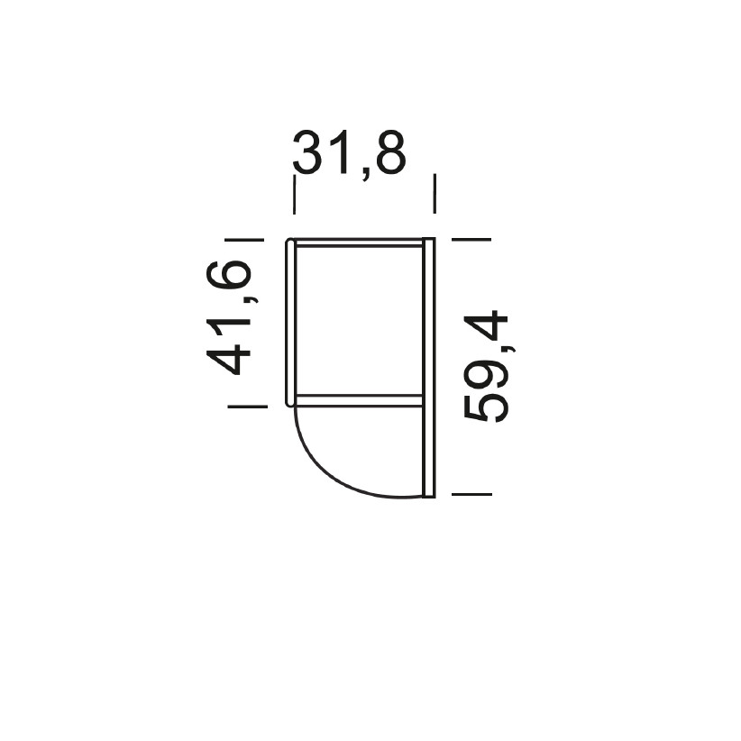 Завершающий шкаф SAVONA AT2542.1