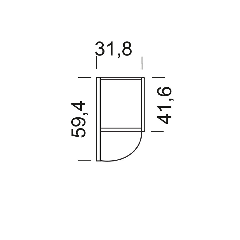 Завершающий шкаф SAVONA AT2541.1