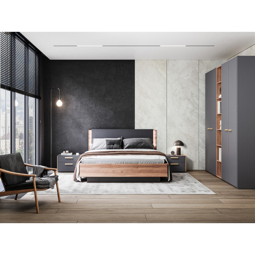Двуспальная кровать с подъемным механизмом MERANO MR1201.6